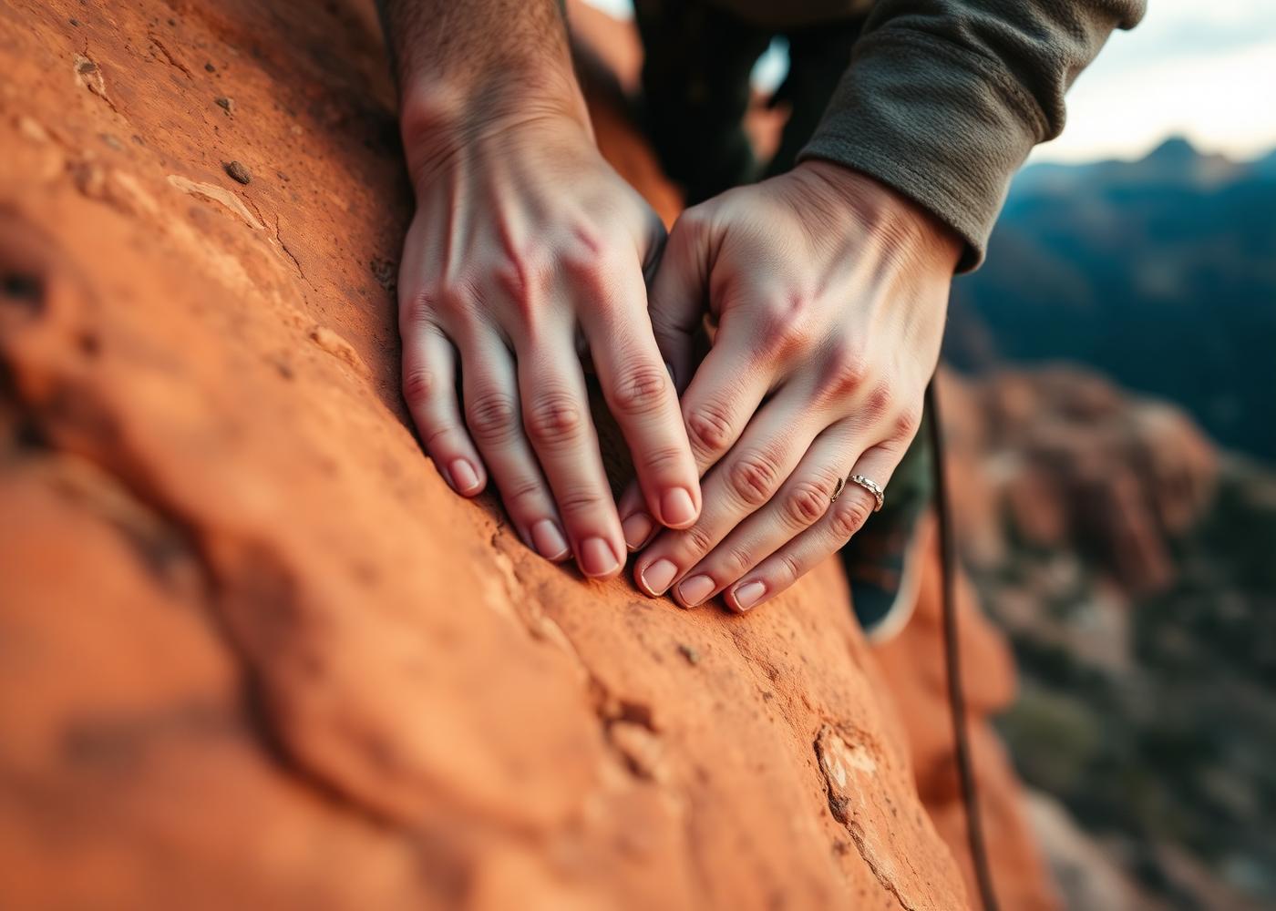 Hands on Colorado sandstone